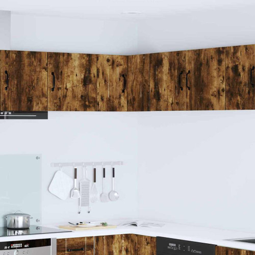 vidaXL Diskmaskin panel Kalmar Rökt ek 57 x 57 x 40 cm Konstruerat trä