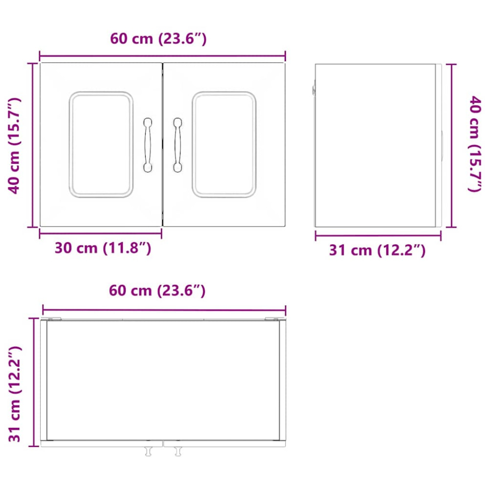 Produktbild för Diskmaskin panel Kalmar Sonoma-ek 60 x 31 x 40 cm