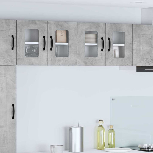 vidaXL Diskmaskin panel Kalmar 2 pcs Betonggrå 60 x 31 x 40 cm