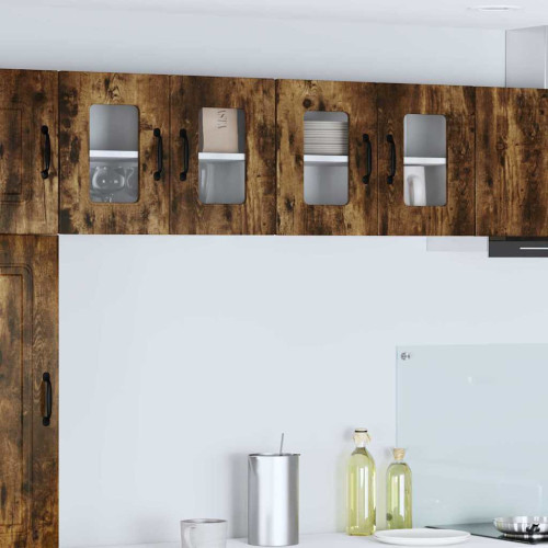 vidaXL Diskmaskin panel Kalmar Rökt ek 60 x 31 x 40 cm Konstruerat trä
