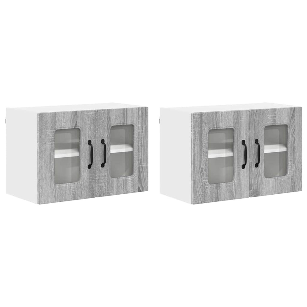 Produktbild för Diskmaskin panel Kalmar 2 pcs Grå Sonoma 60 x 31 x 40 cm
