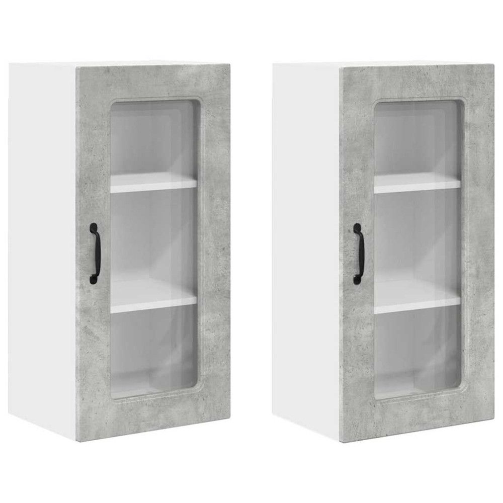 Produktbild för Diskmaskin panel Kalmar 2 pcs Betonggrå 40 x 31 x 80 cm