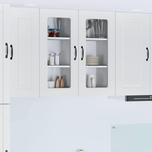 vidaXL Diskmaskin panel Kalmar Högblanka vita 40 x 31 x 80 cm