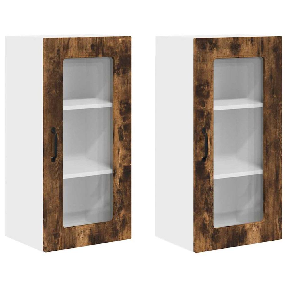 Produktbild för Diskmaskin panel Kalmar 2 pcs Rökt ek 40 x 31 x 80 cm