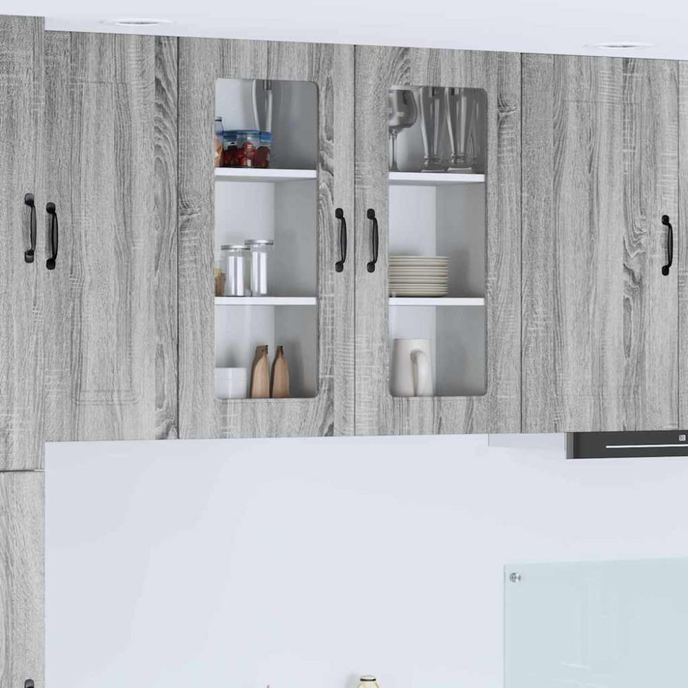 Produktbild för Diskmaskin panel Kalmar 2 pcs Grå Sonoma 40 x 31 x 80 cm
