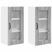 Produktbild för Diskmaskin panel Kalmar 2 pcs Grå Sonoma 40 x 31 x 80 cm