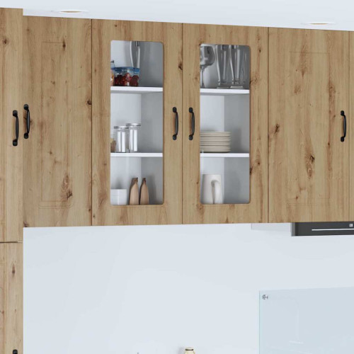 vidaXL Diskmaskin panel Kalmar 2 pcs Artisan Ek 40 x 31 x 80 cm