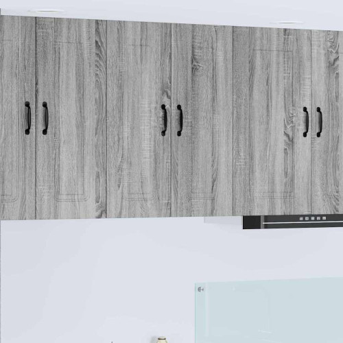 vidaXL Diskmaskin panel Kalmar 2 pcs Grå Sonoma 30 x 31 x 80 cm