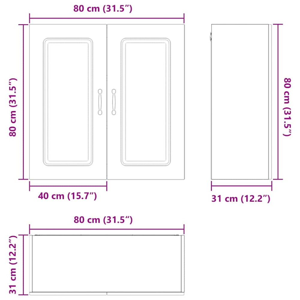Produktbild för Diskmaskin panel Kalmar Vit 80 x 31 x 80 cm Konstruerat trä
