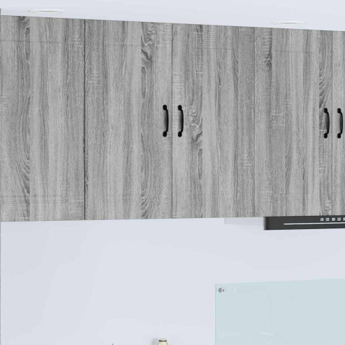 vidaXL Diskmaskin panel med lagring Kalmar Grå Sonoma 80 x 31 x 80 cm