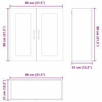 Produktbild för Diskmaskin panel Kalmar Sonoma-ek 80 x 31 x 80 cm