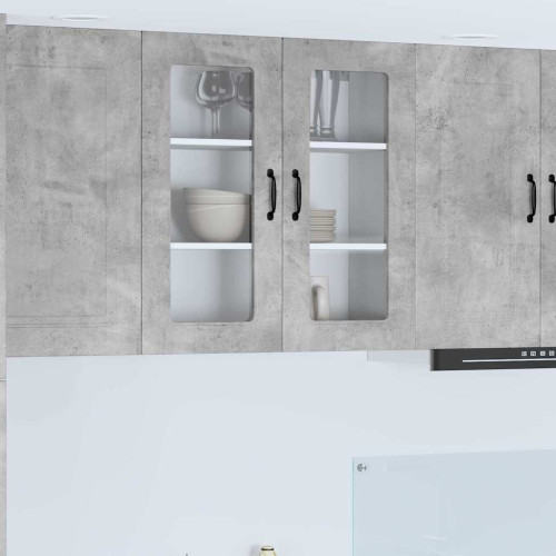 vidaXL Diskmaskin panel Kalmar Betonggrå 80 x 31 x 80 cm