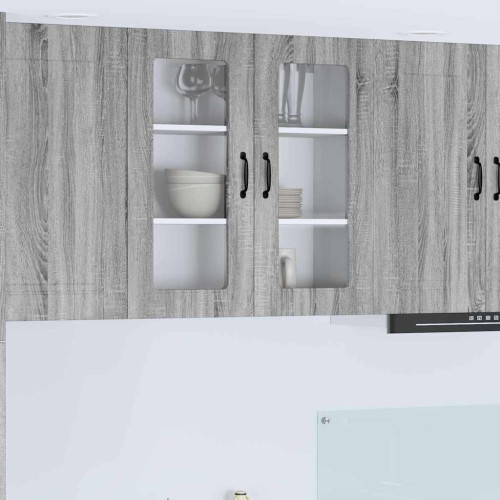 vidaXL Diskmaskin panel Kalmar Grå Sonoma 80 x 31 x 80 cm