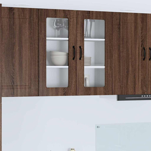 vidaXL Diskmaskin panel Kalmar Brun Ek 80 x 31 x 80 cm Konstruerat trä