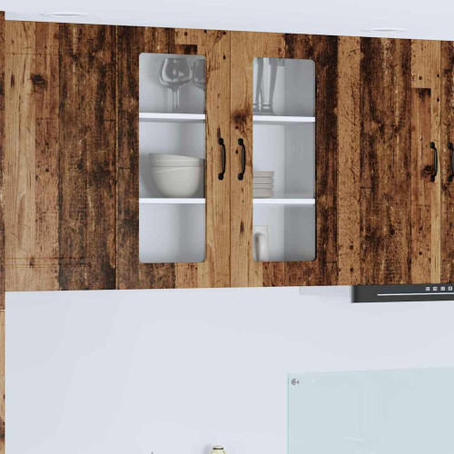 vidaXL Diskmaskin panel Kalmar Gammalt trä 80 x 31 x 80 cm