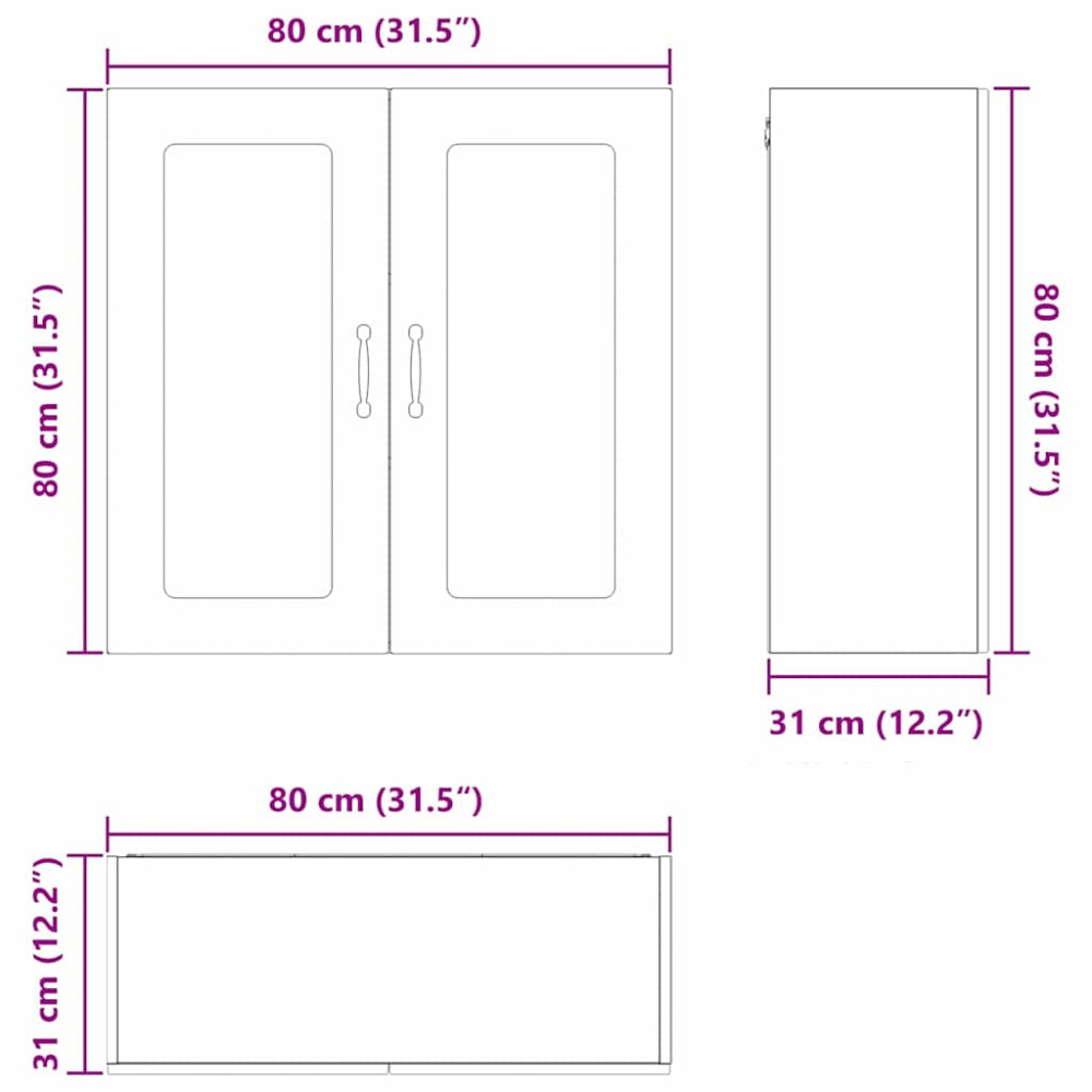 Produktbild för Diskmaskin panel Kalmar Artisan Ek 80 x 31 x 80 cm