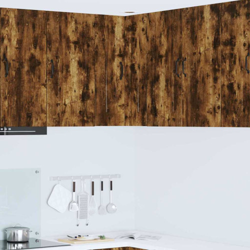 vidaXL Diskmaskin panel Kalmar Rökt ek 57 x 57 x 80 cm Konstruerat trä