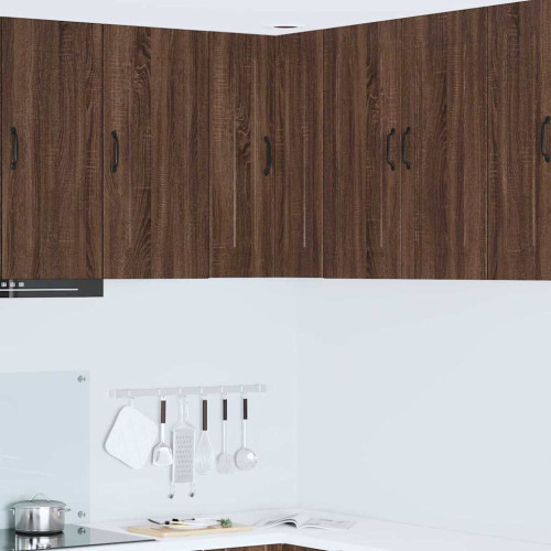 vidaXL Diskmaskin panel Kalmar Brun Ek 57 x 57 x 80 cm Konstruerat trä