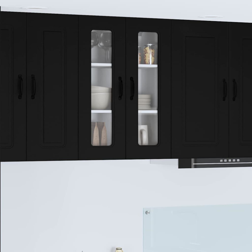 Produktbild för Diskmaskin panel Kalmar Svart 60 x 31 x 80 cm Konstruerat trä