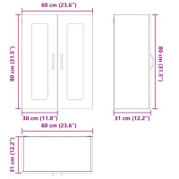 Produktbild för Diskmaskin panel Kalmar Betonggrå 60 x 31 x 80 cm