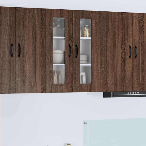 vidaXL Diskmaskin panel Kalmar Brun Ek 60 x 31 x 80 cm Konstruerat trä