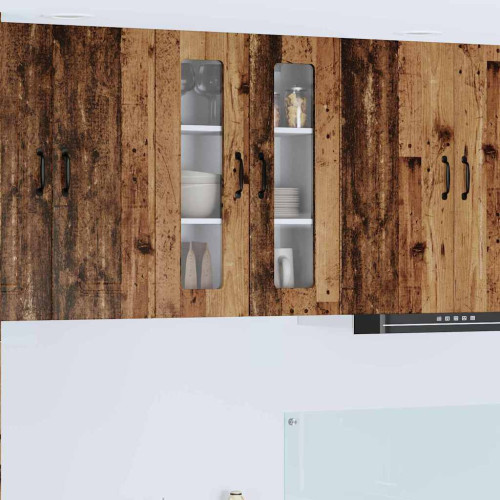 vidaXL Diskmaskin panel Kalmar Gammalt trä 60 x 31 x 80 cm