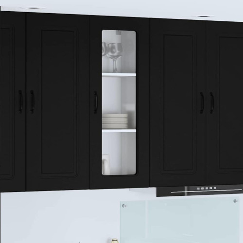 vidaXL Diskmaskin panel Kalmar Svart 40 x 31 x 100 cm Konstruerat trä