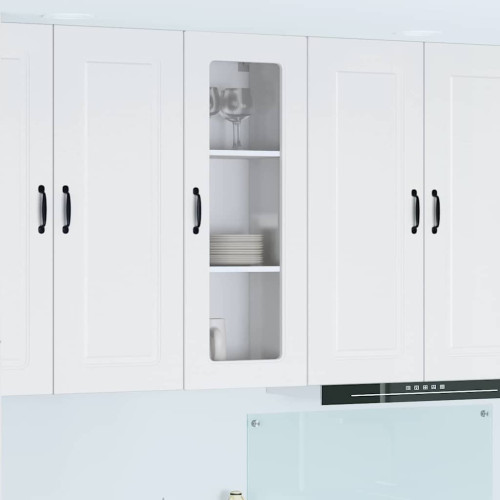vidaXL Diskmaskin panel Kalmar Högblanka vita 40 x 31 x 100 cm