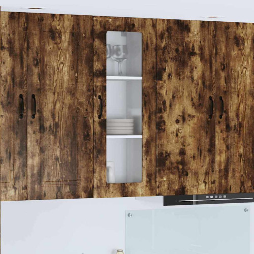 vidaXL Diskmaskin panel Kalmar Rökt ek 40 x 31 x 100 cm