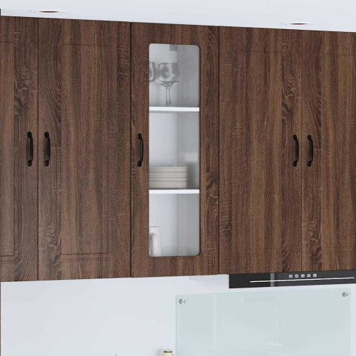 vidaXL Diskmaskin panel Kalmar Brun Ek 40 x 31 x 100 cm