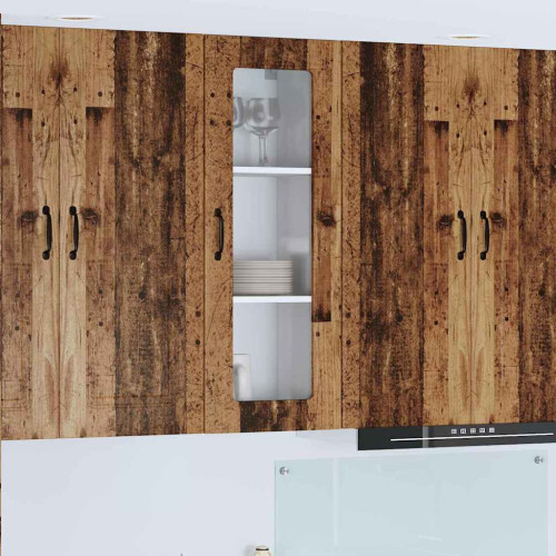 vidaXL Diskmaskin panel Kalmar Gammalt trä 40 x 31 x 100 cm
