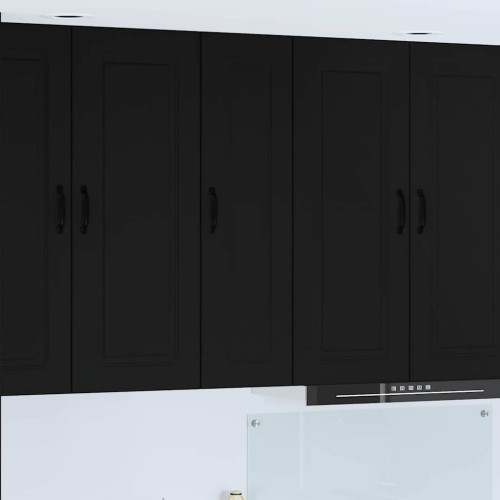 vidaXL Diskmaskin panel Kalmar Svart 30 x 31 x 100 cm Konstruerat trä