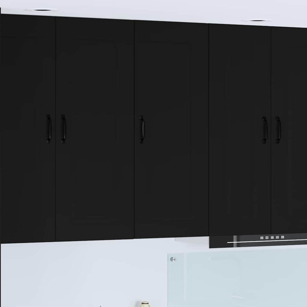Produktbild för Diskmaskin panel Kalmar Svart 40 x 31 x 100 cm Konstruerat trä