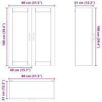 Produktbild för Diskmaskin panel Kalmar Vit 80 x 31 x 100 cm Konstruerat trä