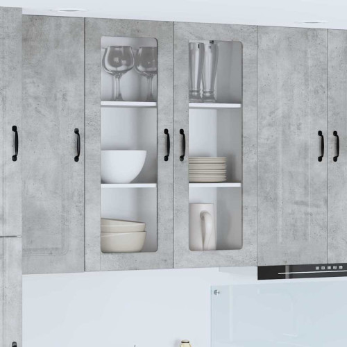 vidaXL Diskmaskin panel Kalmar Betonggrå 80 x 31 x 100 cm