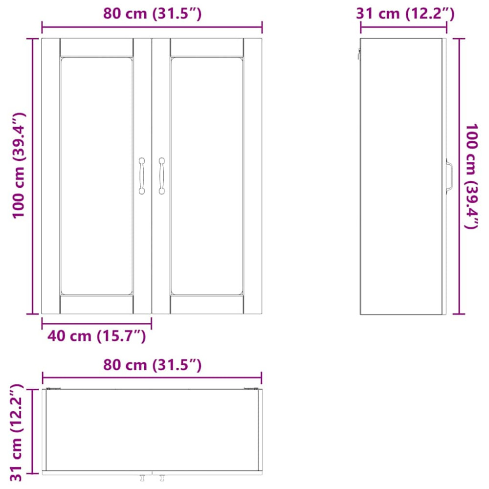 Produktbild för Diskmaskin panel Kalmar Betonggrå 80 x 31 x 100 cm