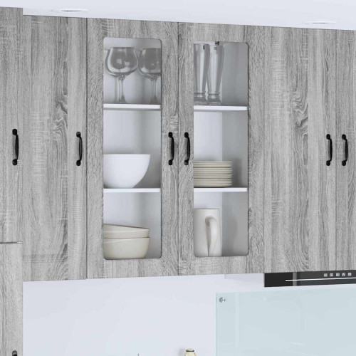 vidaXL Diskmaskin panel Kalmar Grå Sonoma 80 x 31 x 100 cm