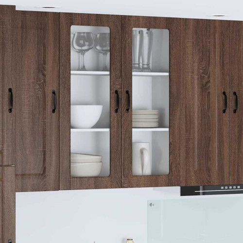 vidaXL Diskmaskin panel Kalmar Brun Ek 80 x 31 x 100 cm