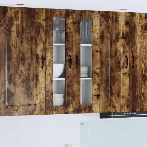vidaXL Diskmaskin panel Kalmar Rökt ek 60 x 31 x 100 cm