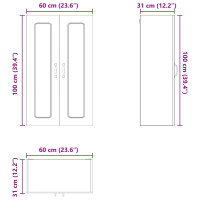 Produktbild för Diskmaskin panel Kalmar Grå Sonoma 60 x 31 x 100 cm