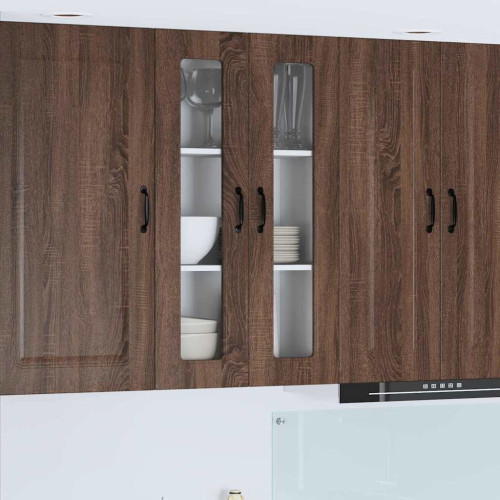 vidaXL Diskmaskin panel Kalmar Brun Ek 60 x 31 x 100 cm
