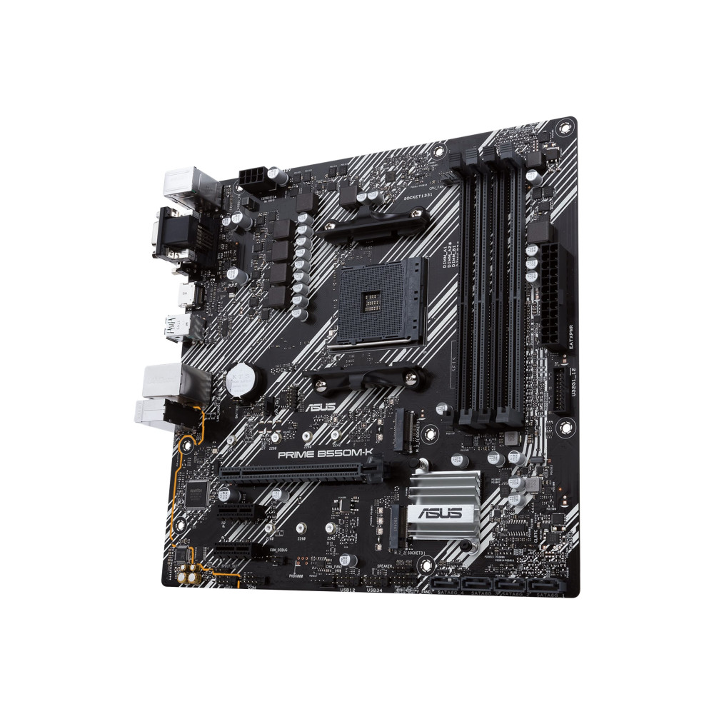 Produktbild för ASUS PRIME B550M-K - moderkort - micro ATX - Socket AM4 - AMD B550