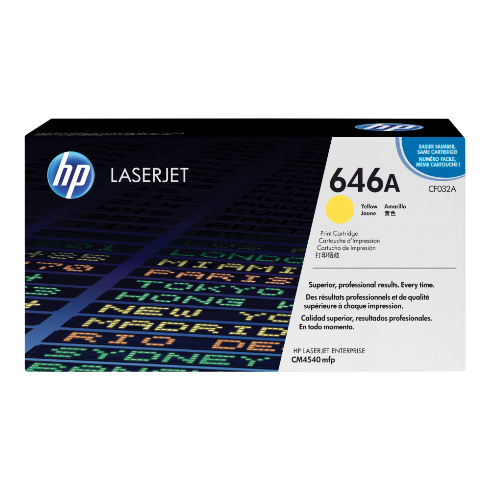 Produktbild för HP 646A - gul - original - LaserJet - tonerkassett (CF032A)