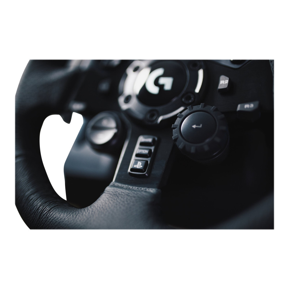 Produktbild för Logitech G923 - ratt- och pedaluppsättning - kabelansluten