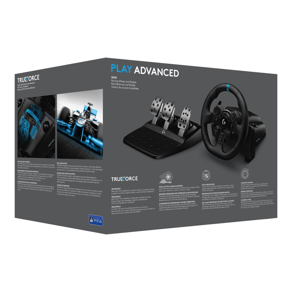 Produktbild för Logitech G923 - ratt- och pedaluppsättning - kabelansluten