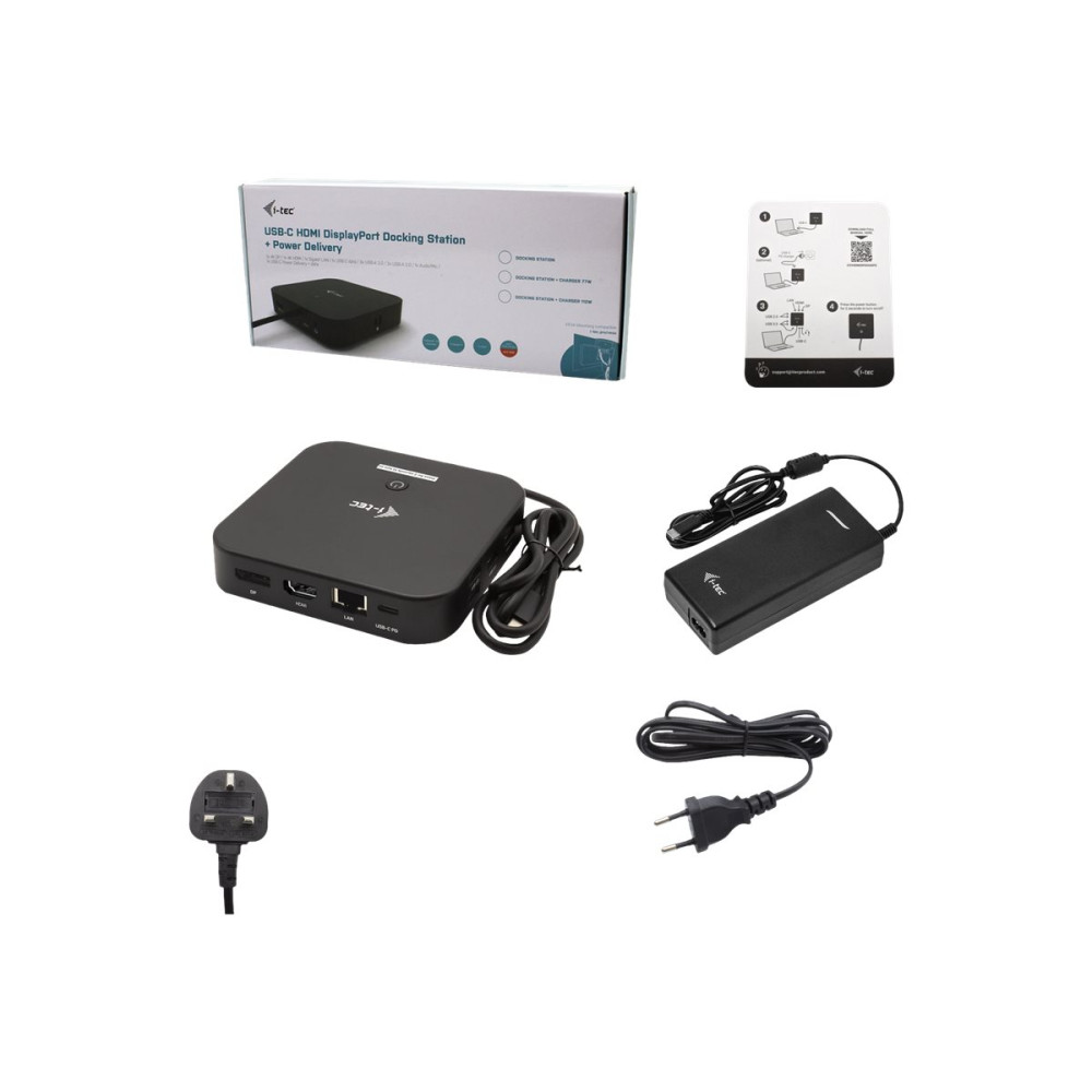 Produktbild för i-Tec - dockningsstation - USB-C 3.1 Gen 2 / Thunderbolt 3 - DP, HDMI - 1GbE
