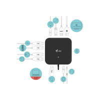 Produktbild för i-Tec - dockningsstation - USB-C 3.1 Gen 2 / Thunderbolt 3 - DP, HDMI - 1GbE