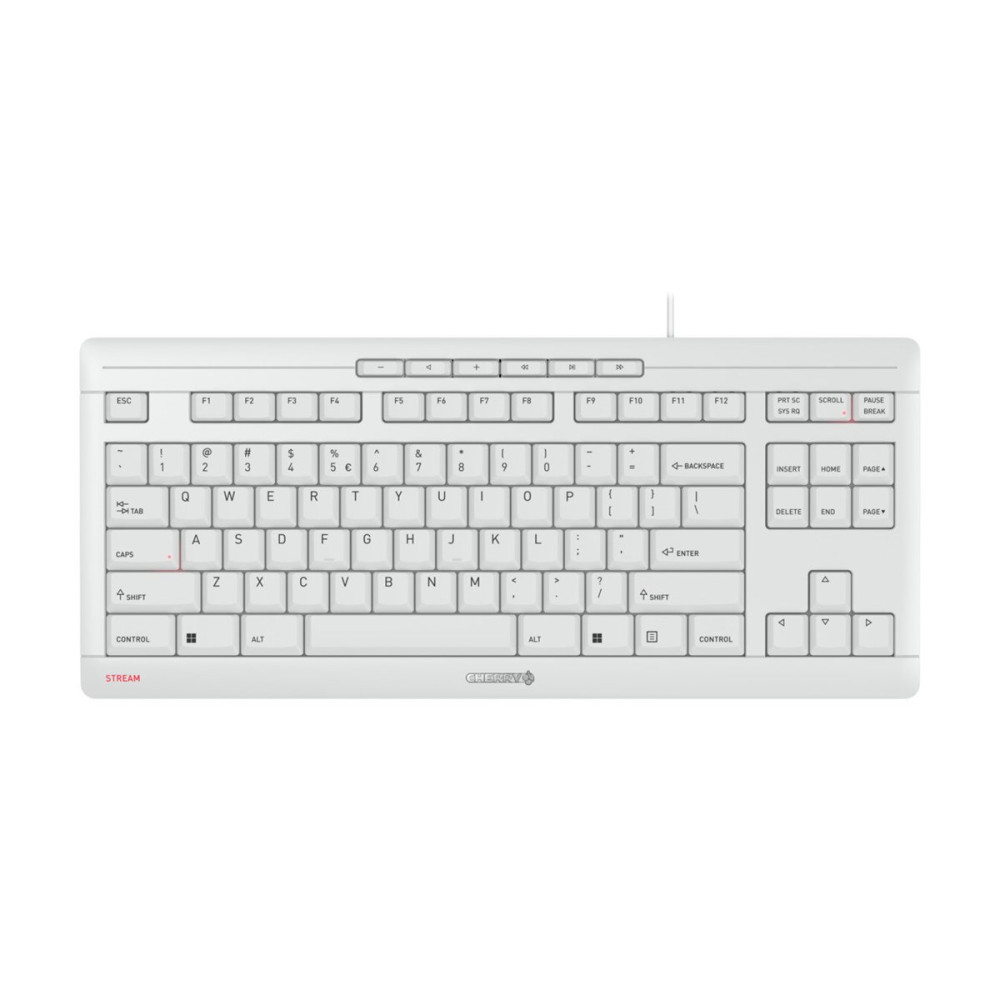Produktbild för CHERRY STREAM KEYBOARD TKL - tangentbord - USA med eurosymbol - blekgrå Inmatningsenhet