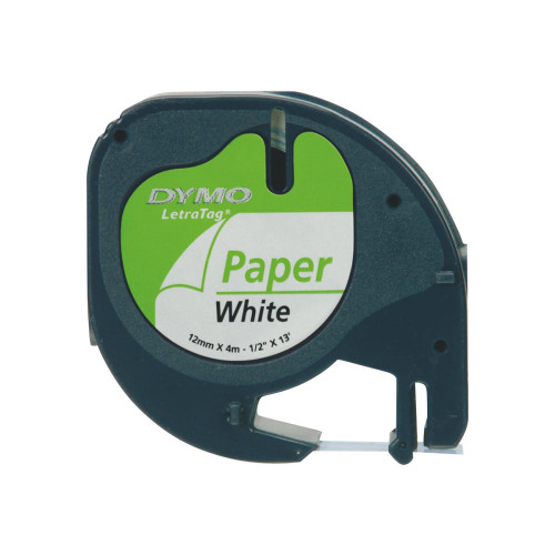 DYMO DYMO LetraTAG - tejp - 1 kassett(er) - Rulle (1,2 cm x 4 m)