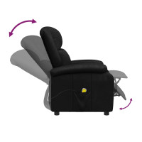 Produktbild för Massagefåtölj svart konstläder
